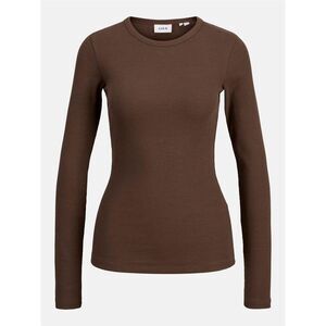 JJXX Womens/Ladies Freya Ribbed Long-Sleeved T-Shirt / Brown